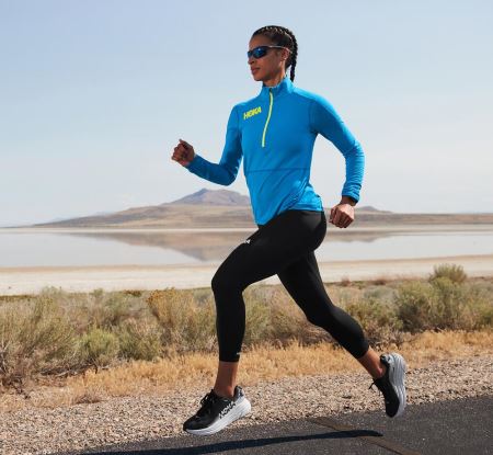 Hoka One One 1/2 Zip Midlayer - Top Mulher Azuis | PT-fqQz74i